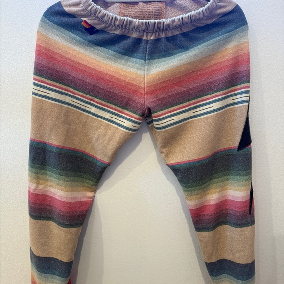 Aviator Nation lightening bolt multi striped XS sweatpants, good used condition - Picture 4 of 10